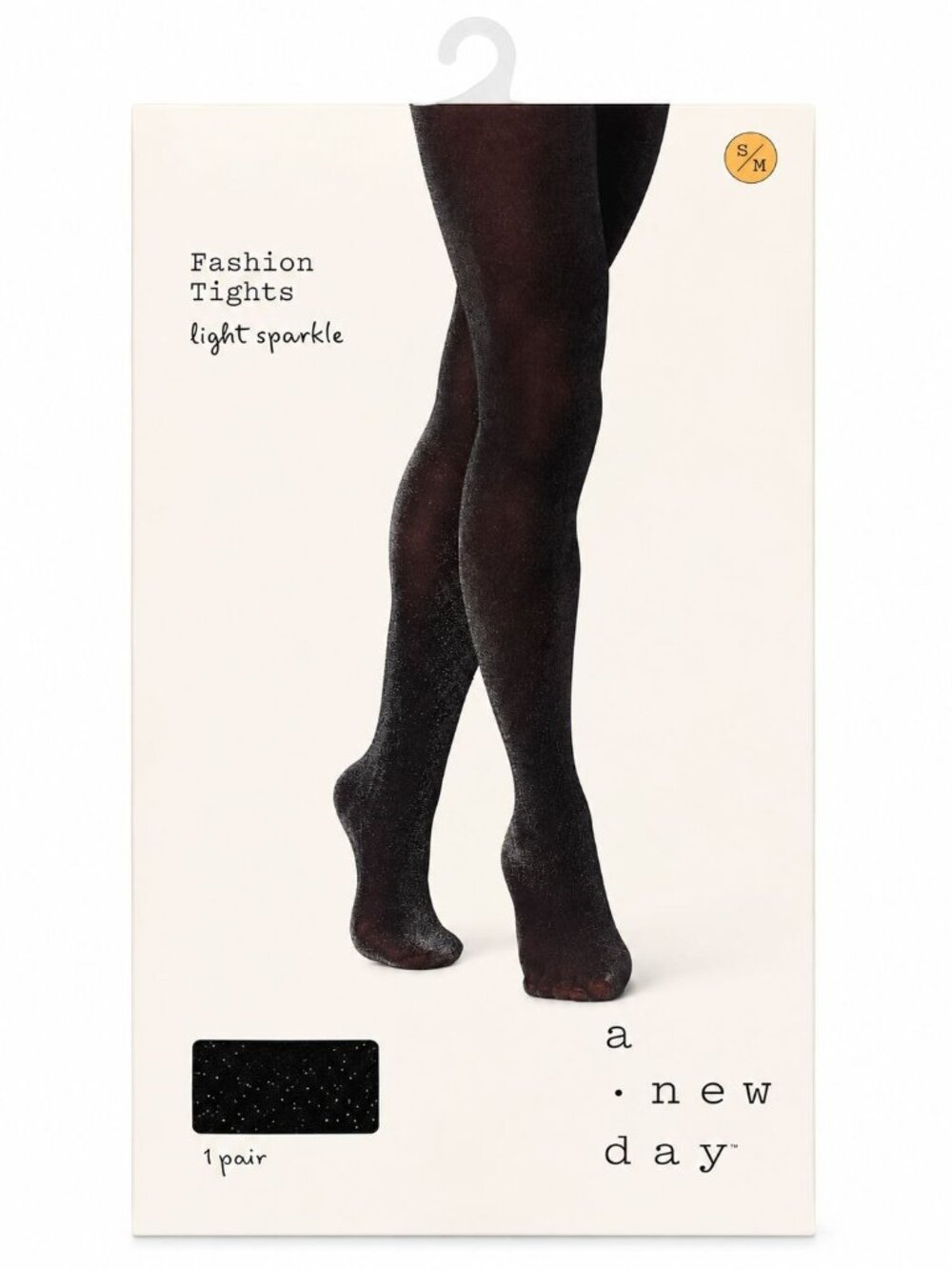 A New Day S/M Fashion Tights Light Sparkle Black 1 Pair Women’s